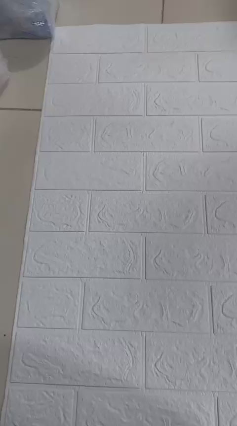 3d Wall Sticker White Brick Sheet | Bedroom Home Decor Waterproof Self Adhesive Living Room Wallpaper (2*2.5ft)