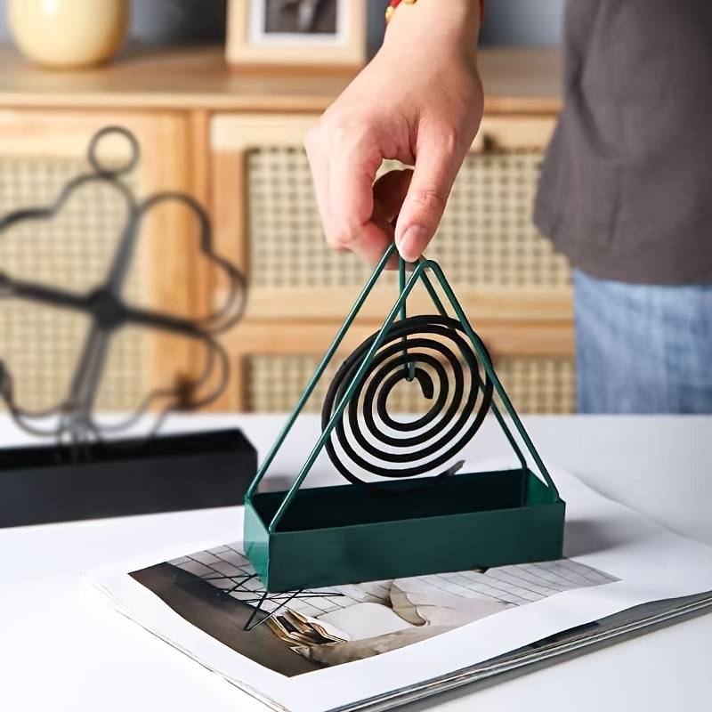 1pc Simple Triangle-shaped Iron Mosquito Coil Holder