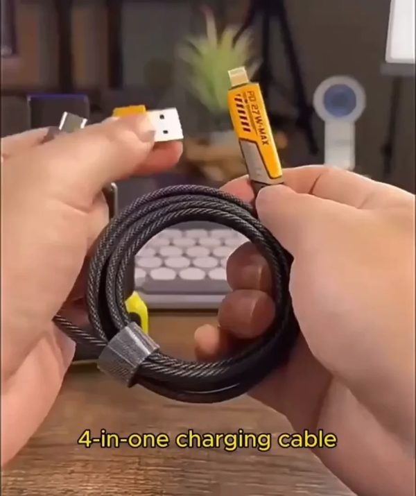 4 In 1 Data Cable – Usb-c & Lightning Connectors