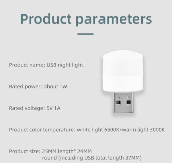 7 Pcs Mini Usb Led Light Bulbs