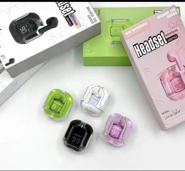 Air 31 Earbuds Wireless Earbuds With Crystal Transparent Case