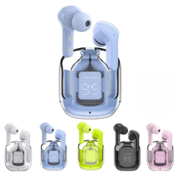 Air 31 Earbuds Wireless Earbuds With Crystal Transparent Case