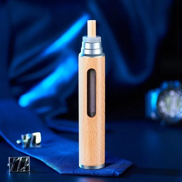 Portable Mobile Ashtray Mini Car Ashtray Anti Soot-flying Cigarette Cover Not Produce Ashes Walnut Wood Cigarette Holder ₨516