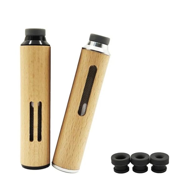 Portable Mobile Ashtray Mini Car Ashtray Anti Soot-flying Cigarette Cover Not Produce Ashes Walnut Wood Cigarette Holder ₨516