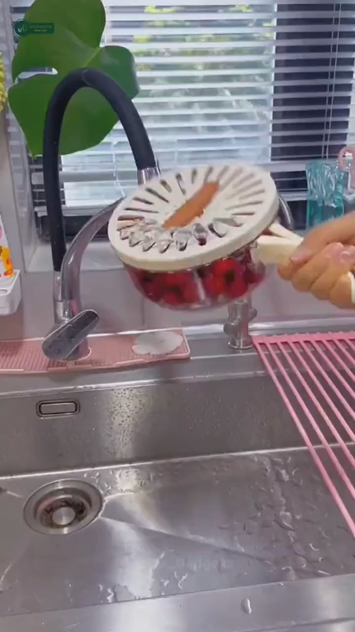 Kitchen Fruit Drainage Basket With Lid