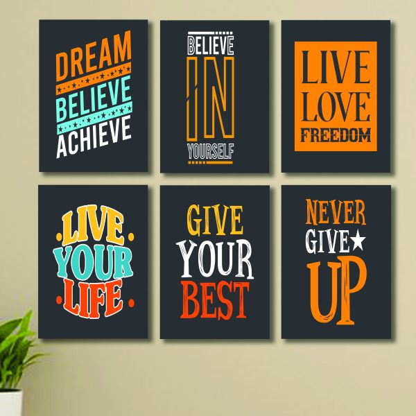 Set Of 6 Wall Art Wooden Phototile Frames For Wall Decor